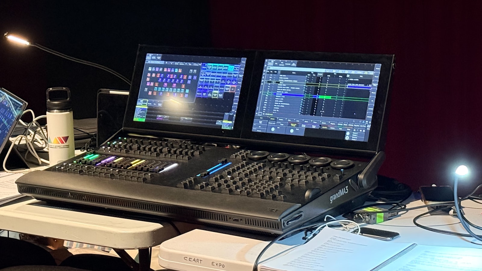 Professional event lighting control console